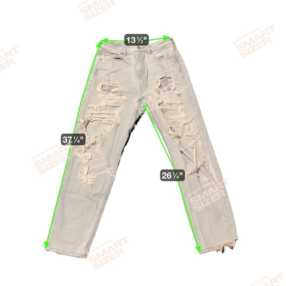 American Eagle Outfitters Light Wash Ripped Mom Jeans size 8 - Picture 6 of 6